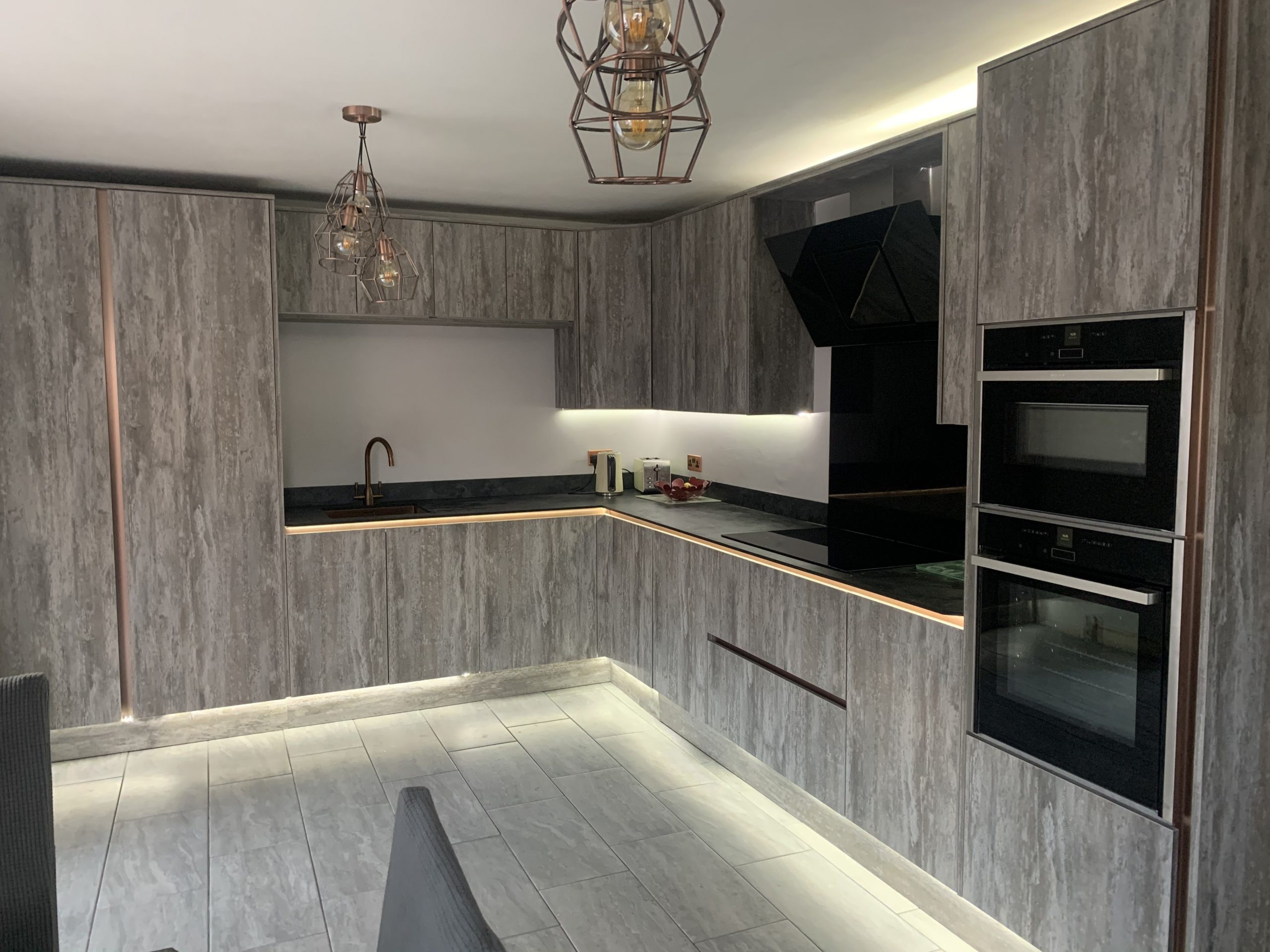 Chic Grey Marble Kitchen Xclusive Kitchens Sheffield