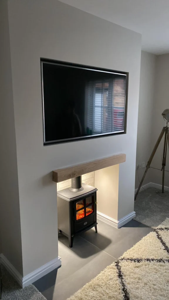 media walls for log burner