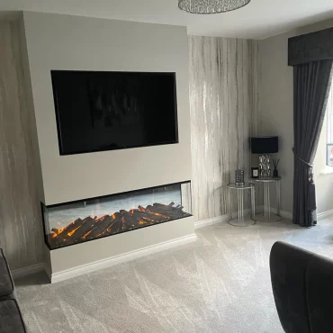 Modern-Electric-Fireplace-with- Neutral-Media-Wall