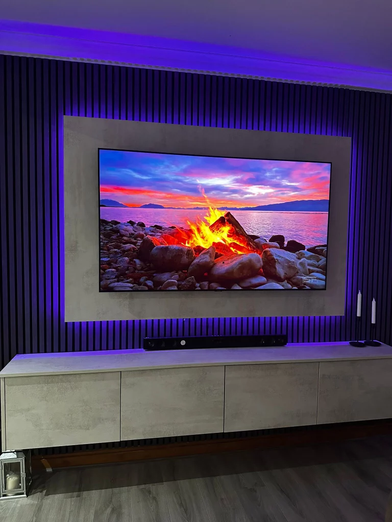 Create Space with a Floating Media Wall